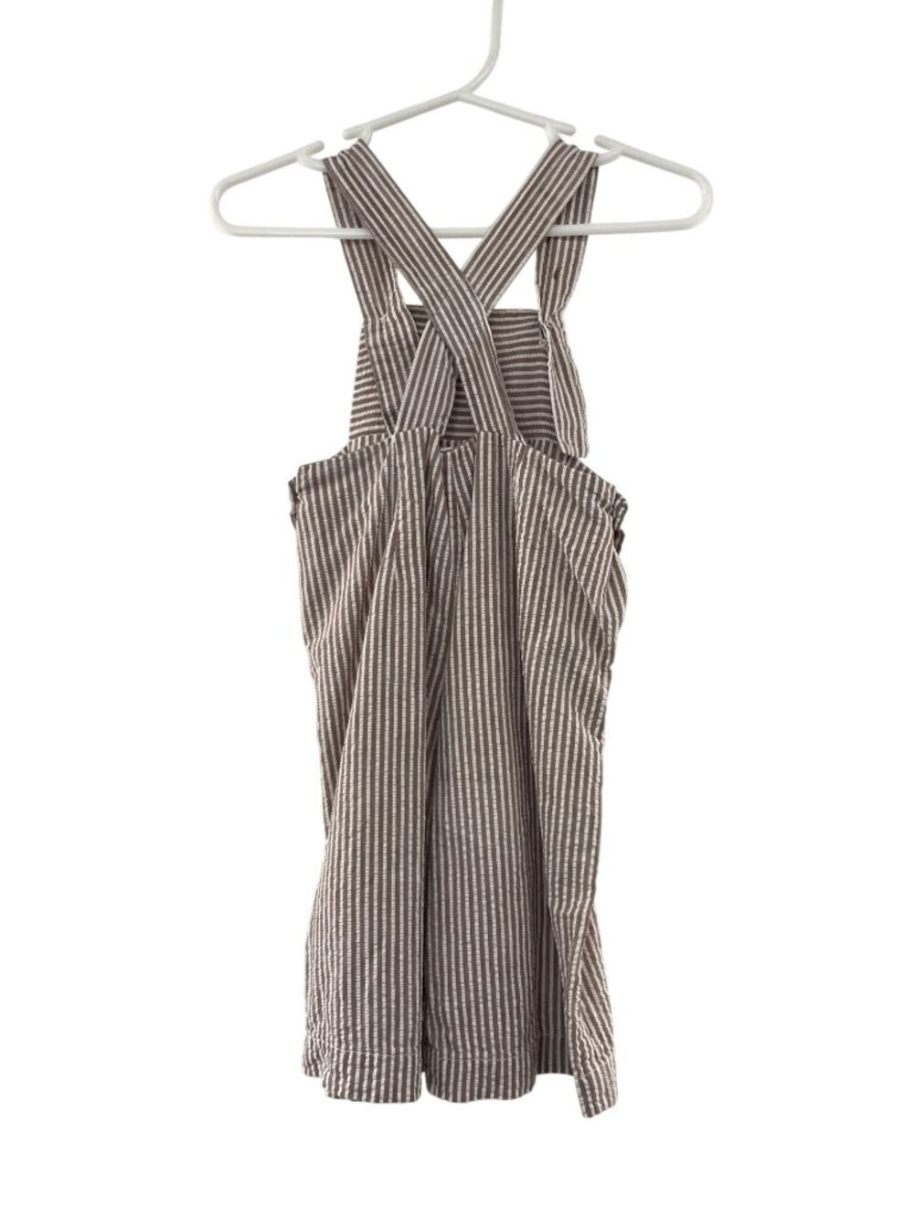 Vintage Handmade Baby Boy 6/9 Mo? Outfit Overalls Shirt Striped Set Used - Picture 3 of 16